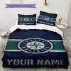 Name Custom Seattle mariners Pattern Bedding Set Quilt Cover Pillowcase Home Decor Gift (1 * duvet cover + 2 * pillowcase, without core)