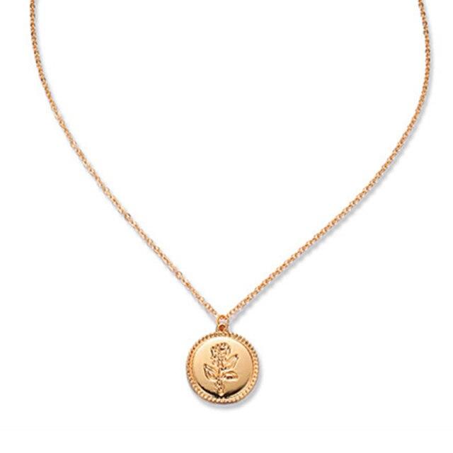 17 км корейское многослойное ожерелье с подвеской в ​​виде монеты в виде бабочки для женщин, золотистое, серебряное, толстая цепочка, ожерелья, модные ювелирные изделия 2021