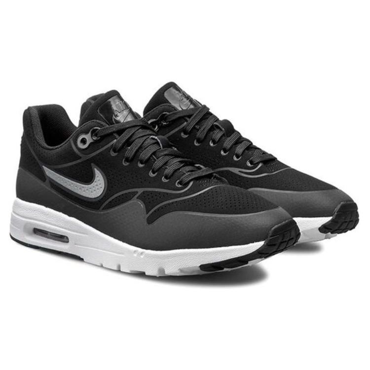 Nike Женские Air Max 1 Ultra Moire Черный Металлический Серебристый Белый 704995-001