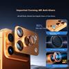Lens Protector for IPhone 17 Pro Max, All-In Full Coverage Camera Protection Cover, Shockproof Dual-Color Tempered Glass Film, Titanium Black with Red