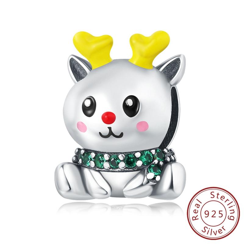 New 925 Silver Christmas Series Charm Beads For Bracelet Pendant Charm Women DIY Christmas Gift