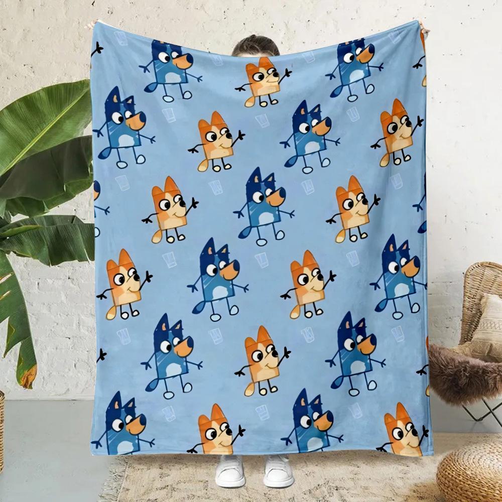 Одеяло с принтом Cartoon B-Blueys Bandit-Chillis, одеяла для пикника, теплое одеяло, мягкое и удобное одеяло для дома, путешествий, дня рождения