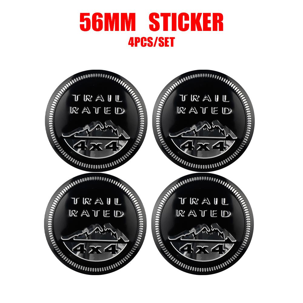 4pcs 56/60mm Wheel Hub Caps Sticker Car Emblem Badge Decoration For Jeep jk Compass Renegade Cherokee Gladiator Patriot Liberty