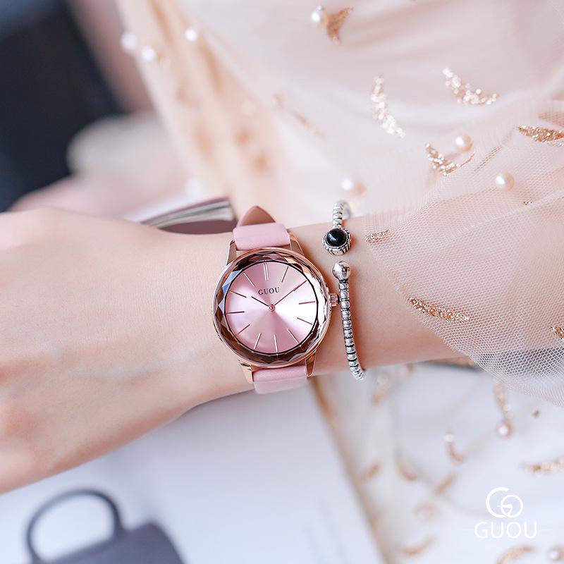 Водонепроницаемые кварцевые часы из натуральной кожи, простые модные часы на поясе, женские часы