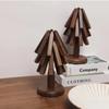 Artistic Tree Shape Wooden Trivet for Hot Dishes Foldable Heat Resistant Insulation Pad Non-Slip Solid Wood Placemats Teapot