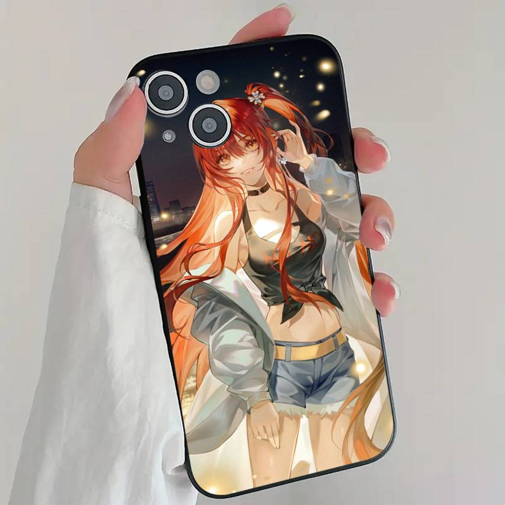 E-Erii Uesugi Nono Anime D-Dragon R-Raja Phone Case Cool Black Silicone Soft For IPhone 16 15 14 13 12 11 X XR Plus Pro Max Plus