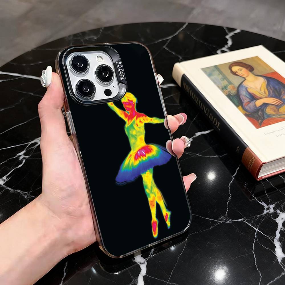 Термоизображения Чехол для телефона Для iPhone 17,16,15,14,13,12,11 Plus,Pro Max,XS,Разноцветный Серебристый Черный Чехол