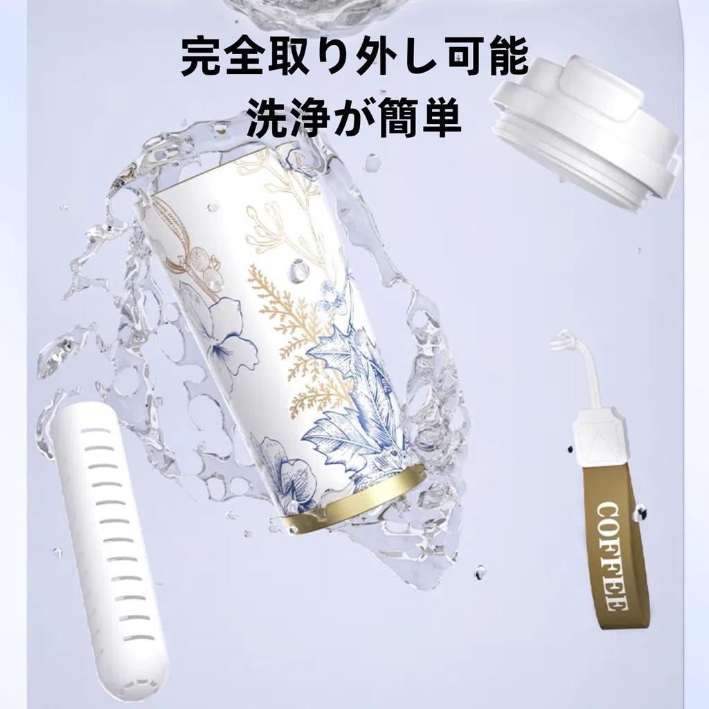 Ceramic Tumbler with Lid and Stainless Steel Straw, Portable, Large Capacity, Spill-proof, Keeps Coffee Hot or Cold, Cute, Stylish 500ml Water