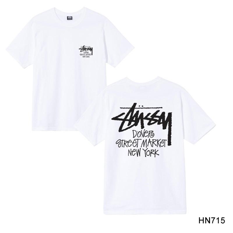 Stussy Летняя новая футболка из высококачественного хлопка с круглым вырезом для мужчин и женщин 2025 года, классический логотип с новым рисунком, парная футболка