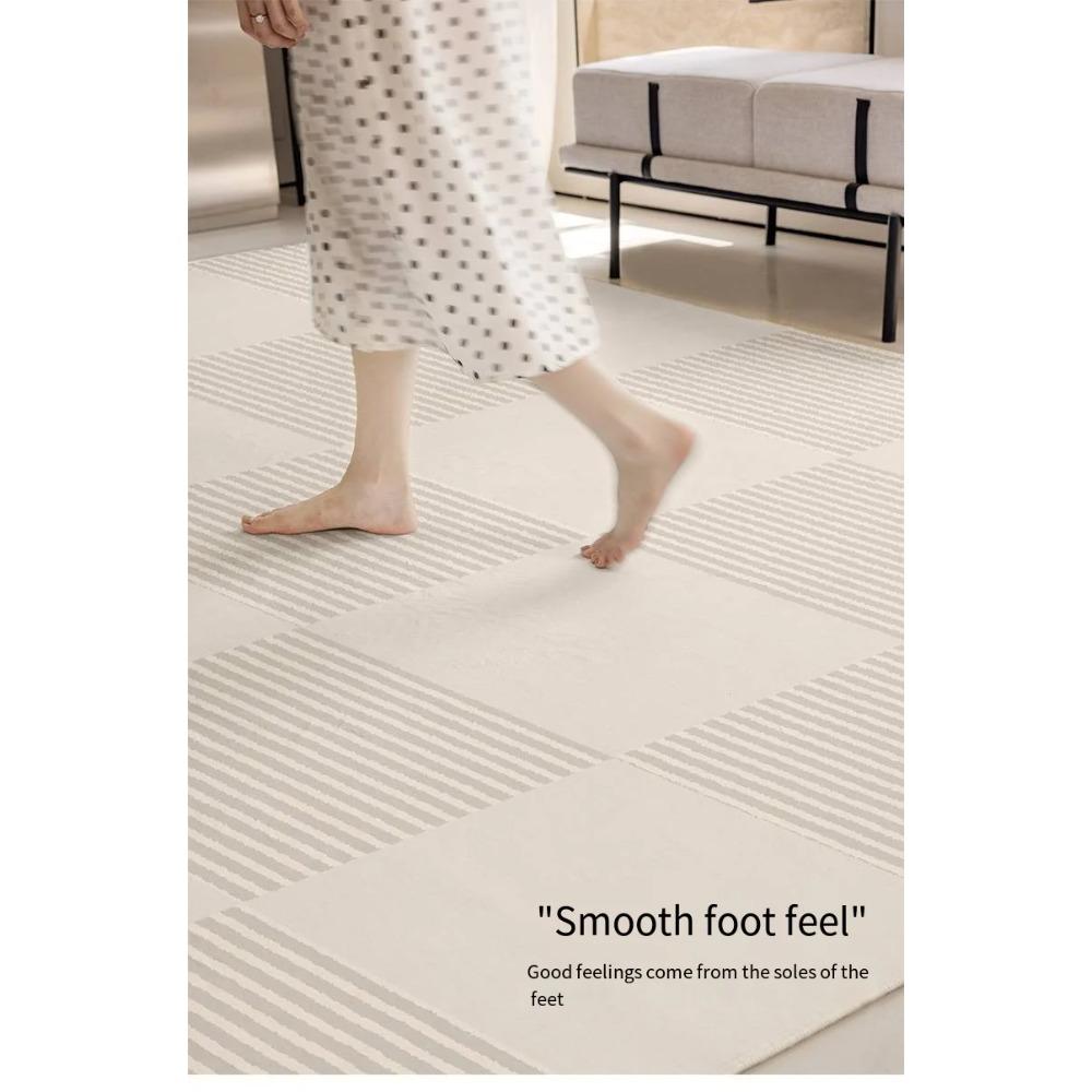 Living Room Carpet Cream Style High-Grade Imitation Cashmere Carpet Autumn/Winter Coffee Table Rug Bedroom Rug