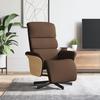 VidaXL Recliner with Footrest Brown Fabric 356604