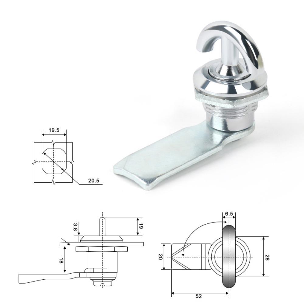 Stainless Steel Instrument Cabinet Lock Keyless Swivel Lock Furniture Security