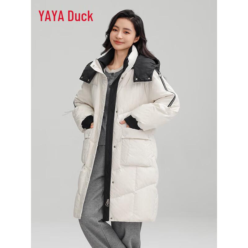 Yaya Женский пуховик колор-блок свободного кроя