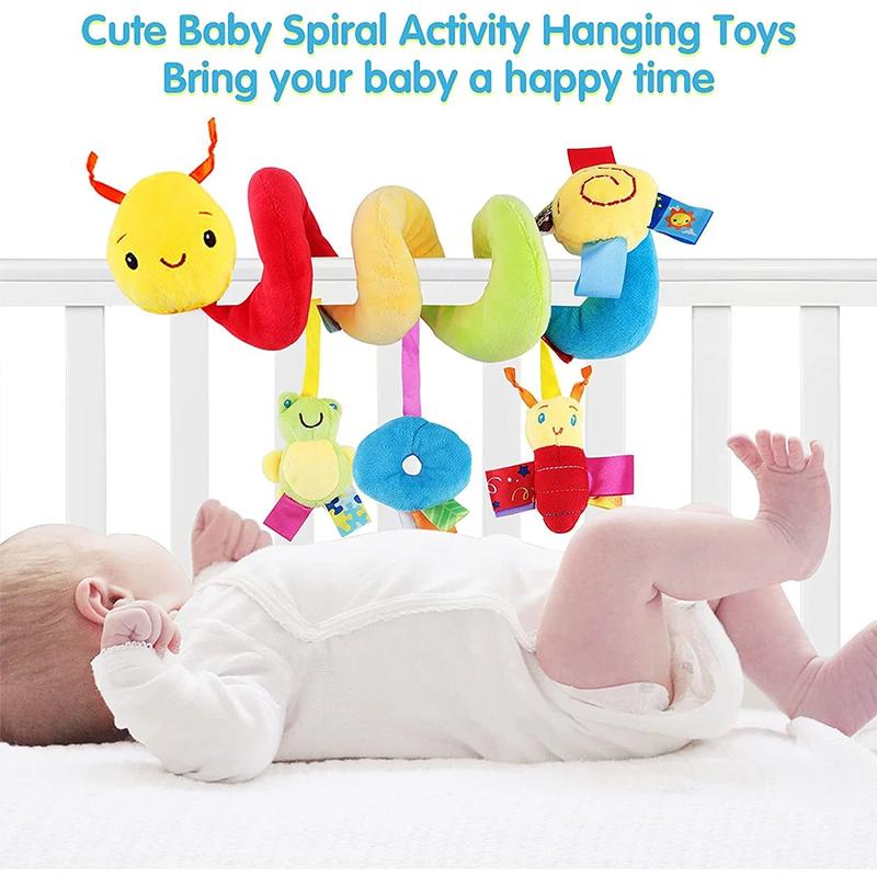 Cute Musical Spiral Hanging Toy, Baby Rattles For Crib Stroller Car Seat Travel, Suitable For Baby Boys Girls