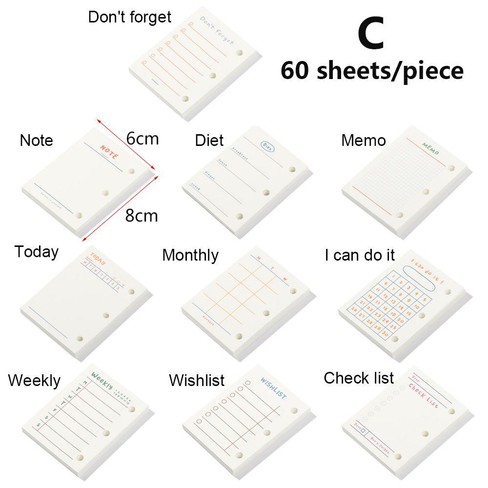 Блокнот на кольцах Внутренний блок Дневник 3 отверстия Сменные внутренние листы Листы для вставки