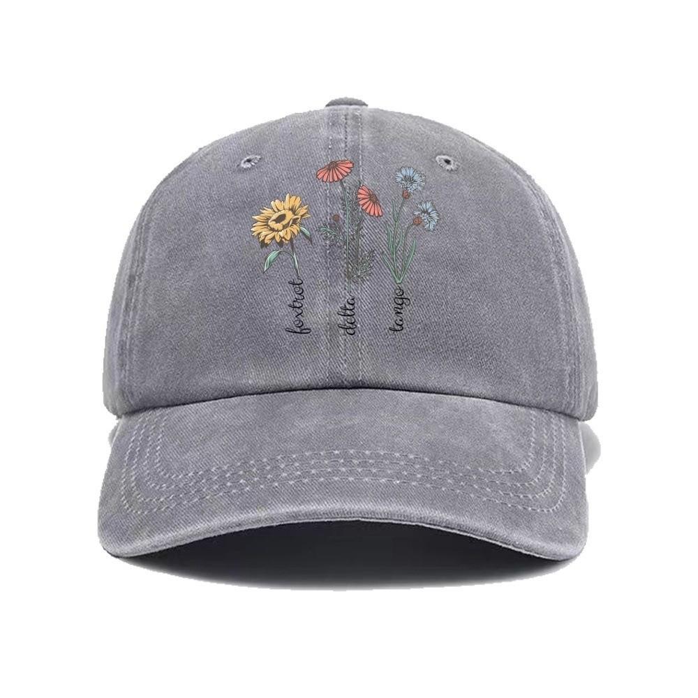 Vintage Printed Baseball Cap Casual Snapback Cap Retro Dad Sun Hat  Hiking