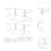2 Pieces Facial Tissue Wire Rack Metal Glove Wall Mounting Disposable Dispenser for