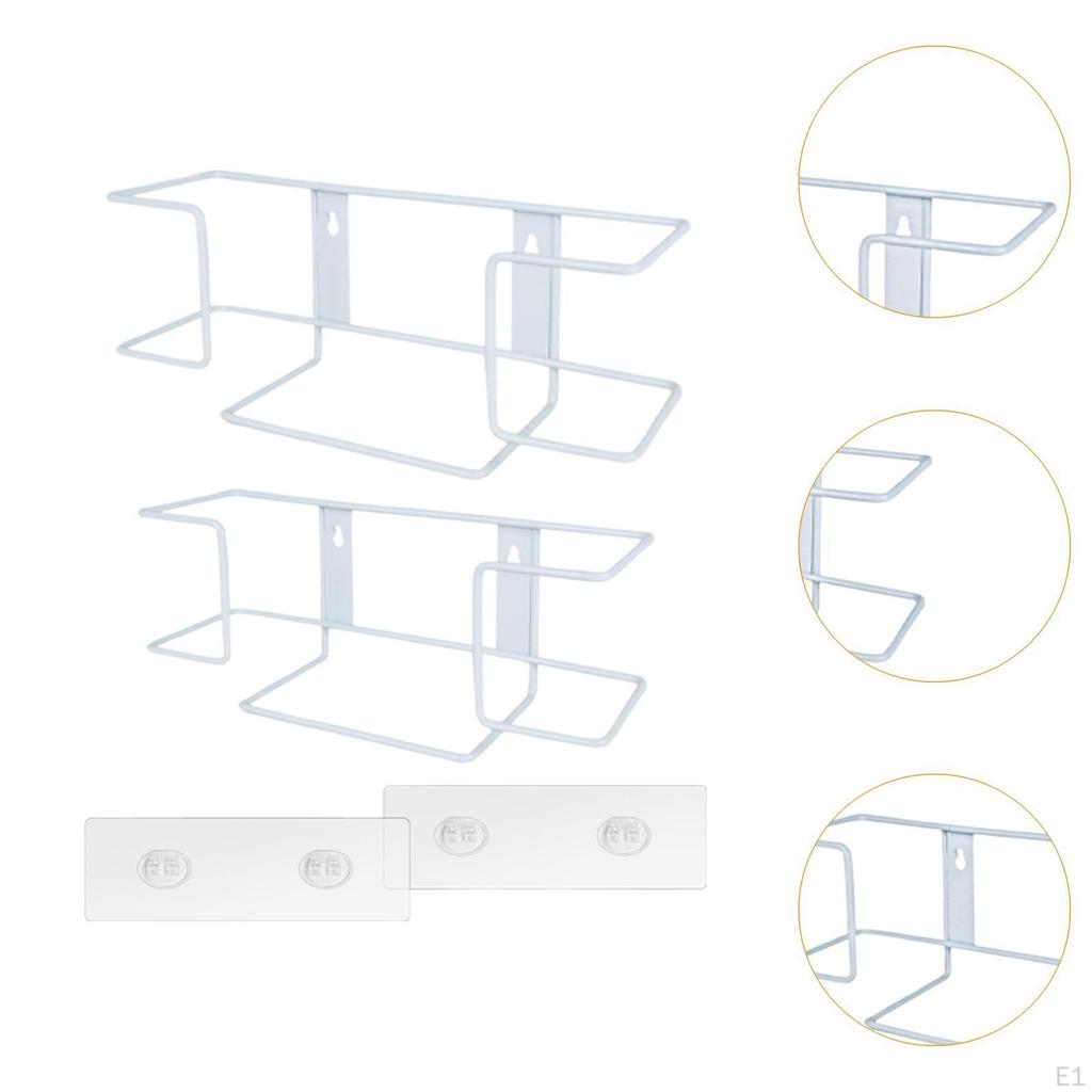 2 Pieces Facial Tissue Wire Rack Metal Glove Wall Mounting Disposable Dispenser for