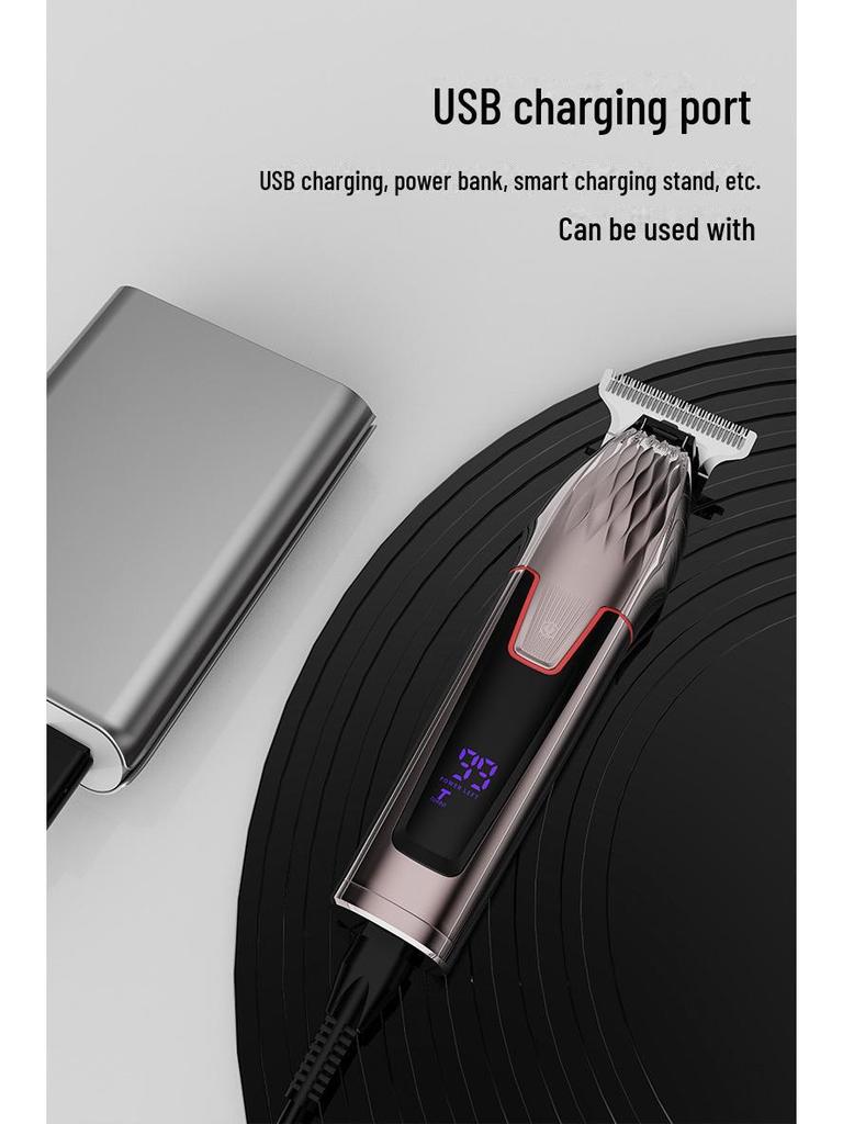 Cross-Border Professional LCD электрические машинки для стрижки волос и ножницы для карвинга