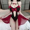 Сексуальное женское нижнее белье чистое желание демон униформа костюм сексуальный комбинезон соблазнение суккуб халат