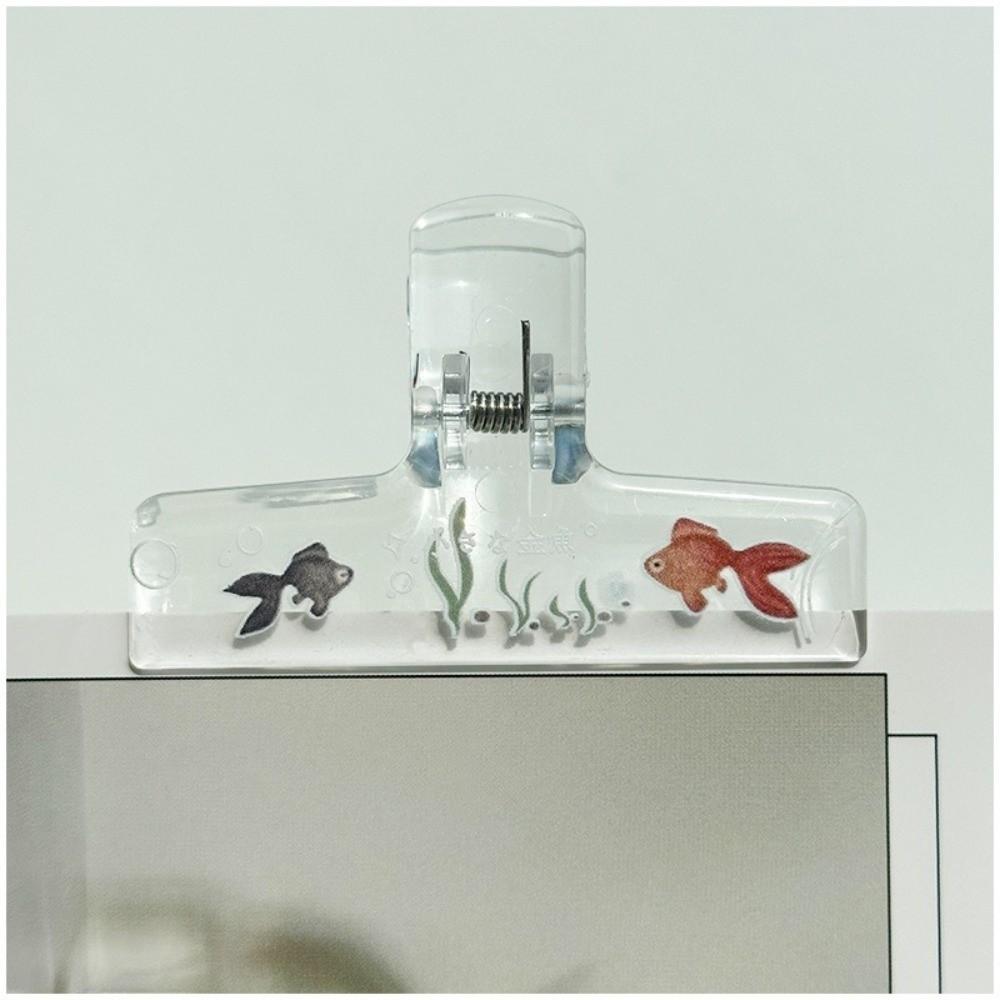 Durable Transparent Acrylic Goldfish Holder Anti-Slip Multifunctional Book Holder Desktop Organizer Document Holder Office Use