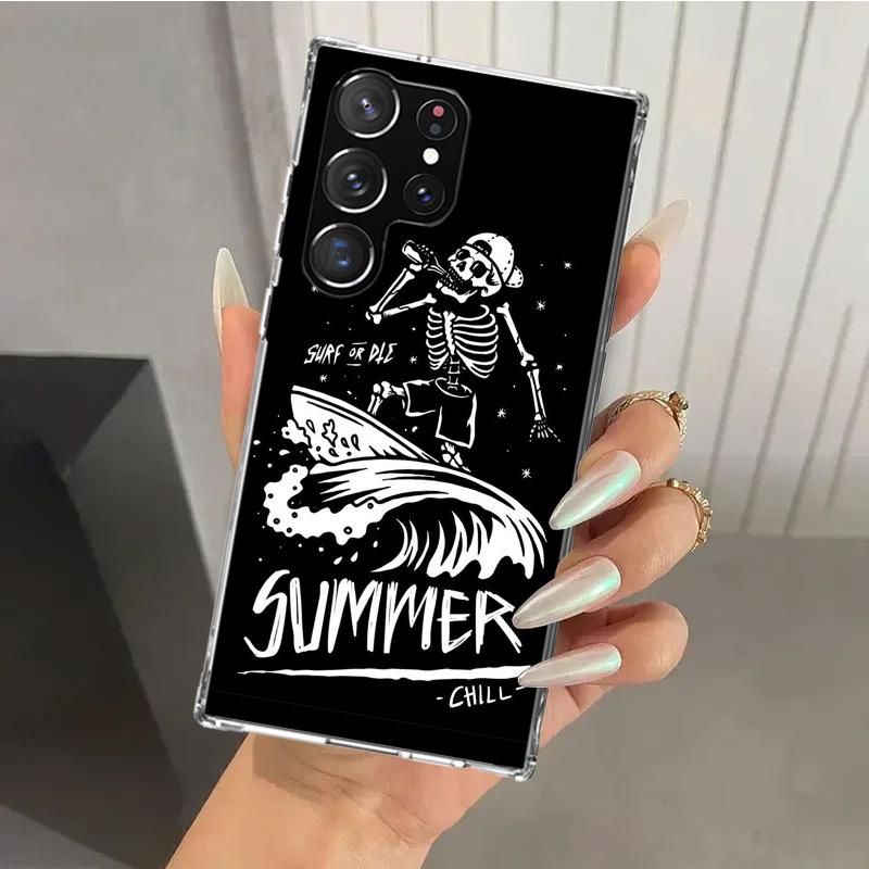 Surf Board Aesthetic Phone Case for Samsung Galaxy S26 S24 S23 Ultra S25 Edge S22 S21 Plus S20 FE + Soft Print Shell Funda Galax