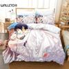 Аниме Свадебный комплект постельного белья Single Twin Full Queen King Size Bed Set Adult Kid Bedroom Duvet cover Sets Anime Parure de lit Bed