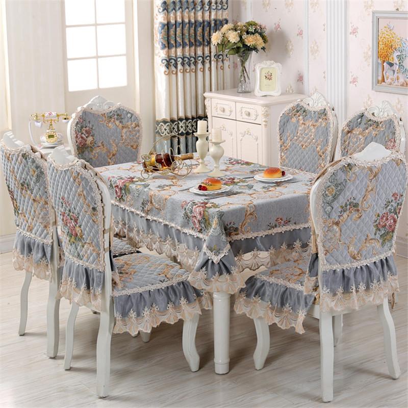 Скатерти из синели, европейский чехол для обеденного стола, чехол на подушку для стула, жаккардовые красные круглые скатерти, вечерние, свадебный декор стола