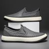 Fashion Lightweight Men Casual Shoes Breathable Slip On Male Casual Sneakers Anti-slip Men's Hollow Out Flats Outdoor Walking Mesh Shoes