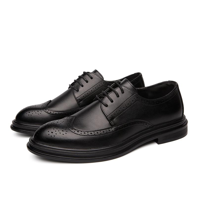 Men Business Formal Shoes Lace Up Black Leather Shoes Mens Fashion Dress Shoes Classic Italian Oxford Shoes Men Zapatos Hombre