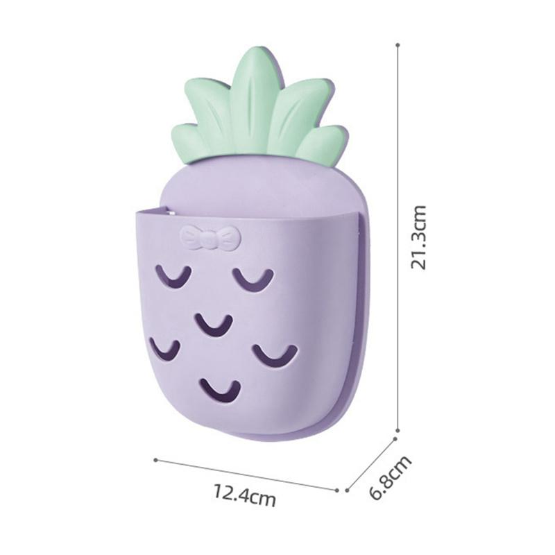 Настенный подвесной ящик для хранения ананаса, держатель без перфорации, подставка, стеллаж для мытья, многофункциональная корзина для хранения косметики