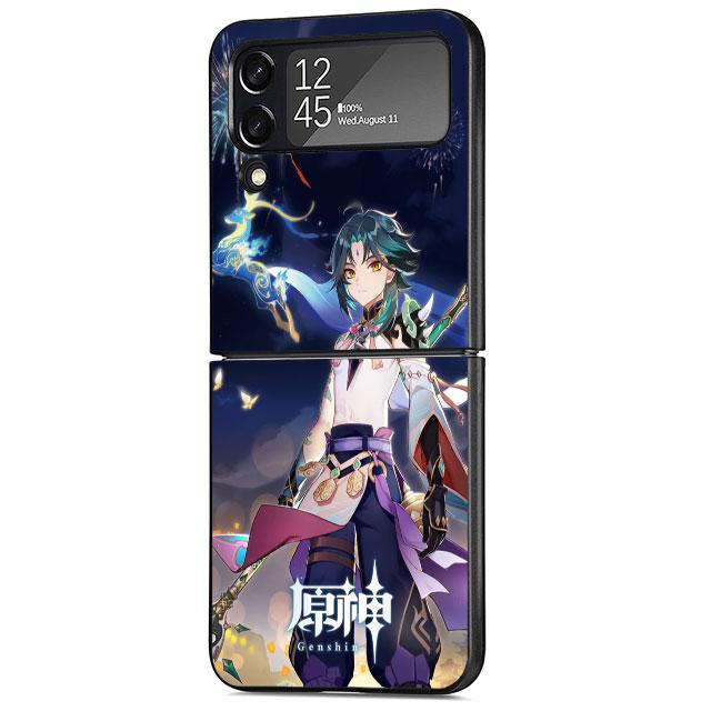 Чехол для Samsung Galaxy ZFlip3 ZFlip Z Flip 3 5G Z Flip 4 Flip3 Flip4 zflip Жесткий чехол для ПК Game Genshin Impact Anime Shell