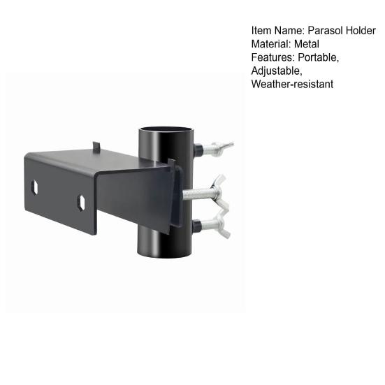 Balcony Parasol Holder Metal Parasol Stand Space-Saving Balcony Umbrella Stand Universal Balcony Railing Umbrella Holder Replaces Parasol Stand