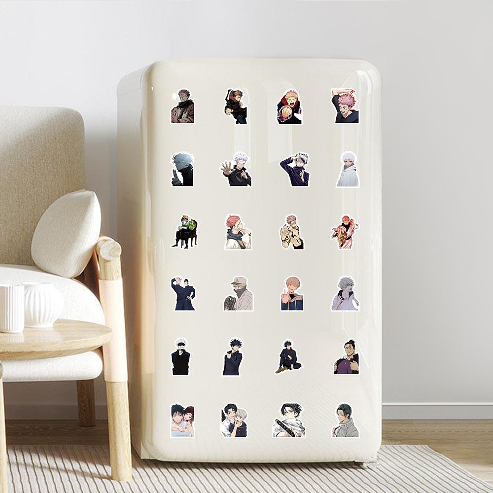 50 шт./упак. аниме-наклейки Jujutsu Kaisen, самодельные наклейки для ноутбука, багажа, скейтборда, телефона, игрушки