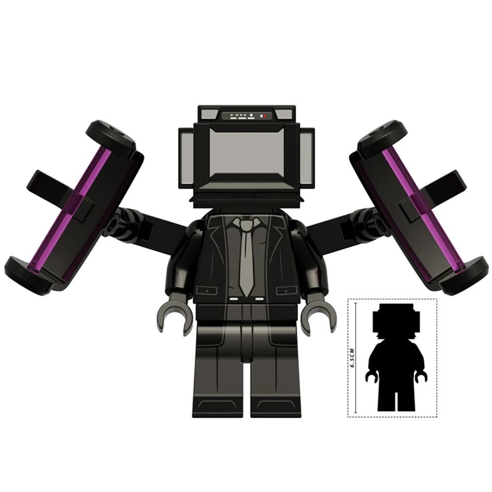 Toilet Man and Female Monitor Figure Assembly Building Block Toys