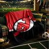 Jersey Devils Logo Throws Blanket Flannel Blankets Plush for Couch Bed Gifts for Men Women Travel picnic blanket Christmas fan gifts