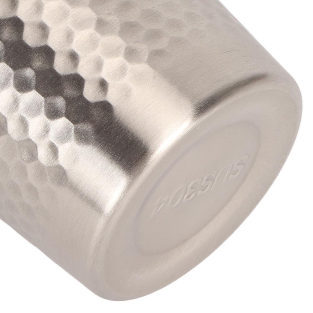 2pcs Hammer Metal Drinking Tumbler 350ml Stackable Camping Cup Reusable Water Cup Outdoor Travel
