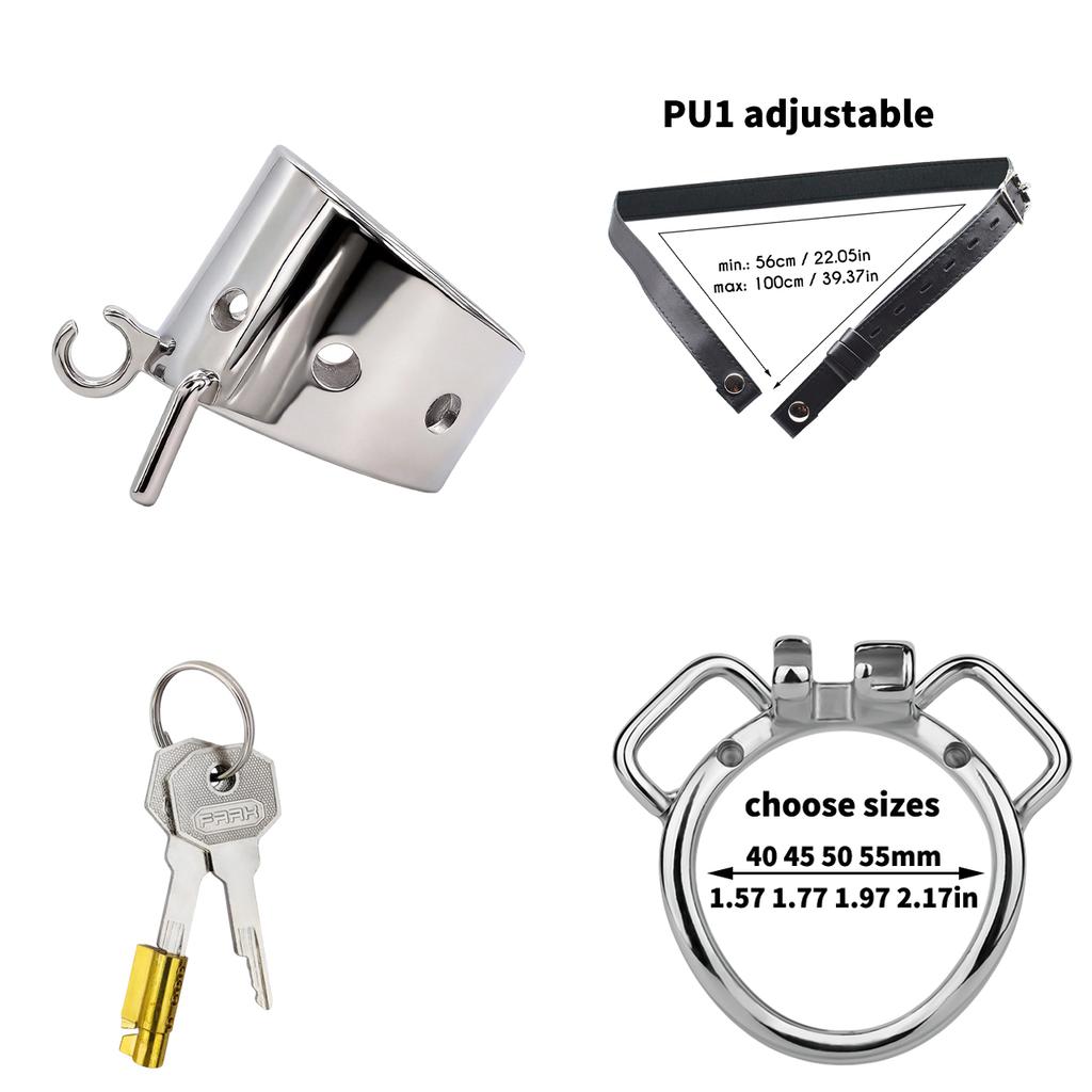 Stainless Steel Short Hollow Simplicity Chastity Cage With Belts Lockable Denial BDSM Bondage Device Sex Toy For Men Gay