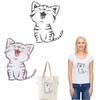 Cartoon Cat Appliqued Stickers Iron On Patches for Clothing Transfert Thermocollants T-shirt Bag Diy Accessory Decoration Ropa