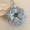 Elastic Plaid Scrunchies Sweet Exaggerated Hair Ring Fashion Large Lace Hair Tie  Party