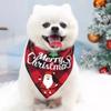 Santa Claus Dog Saliva Towel Adjustable Triangle Bandana Christmas Dog Scarf  New Year Costume