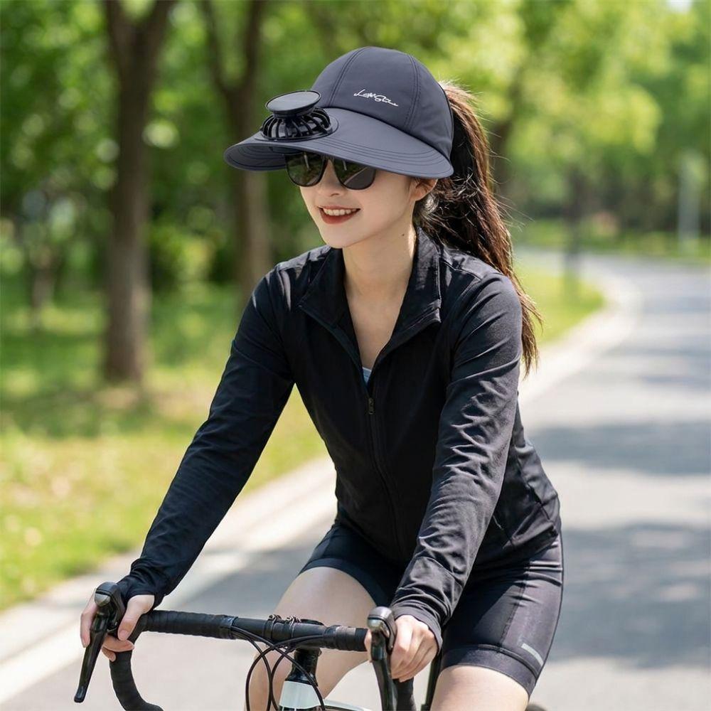 Breathable Rechargeable Cooling Baseball Cap Rechargeable Sunshade Hat for 3.7V600mAh Sport