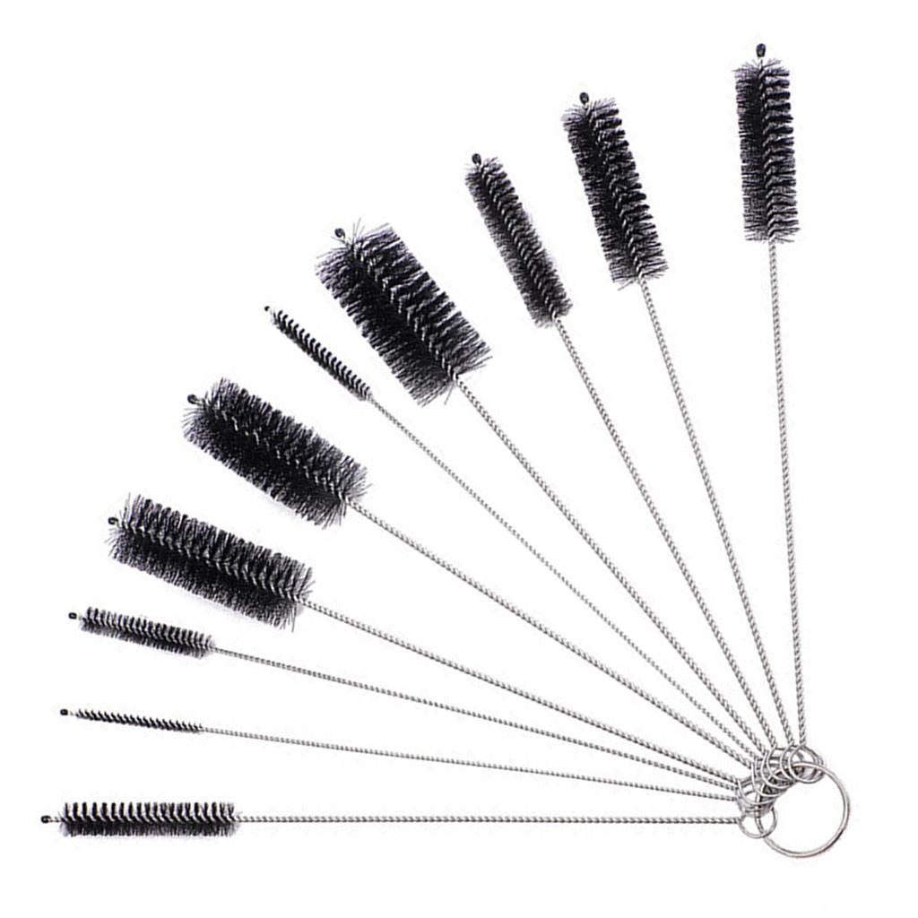 10Pcs Nylon Straw Brush Set For Baby Bottle Test Tube Cleaning