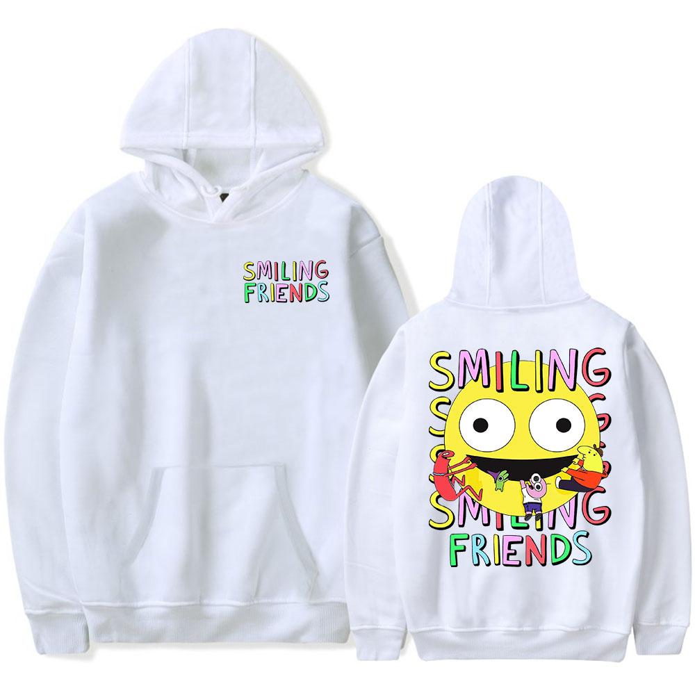 Smiling Friends Винтажная толстовка 90-х для мужчин и женщин Стиль Харадзюку Хип-хоп Свитшот Весна и Осень