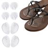 4 Pairs Silicone Forefoot Pads for Flip Flops and Sandals Non-Slip Cushions