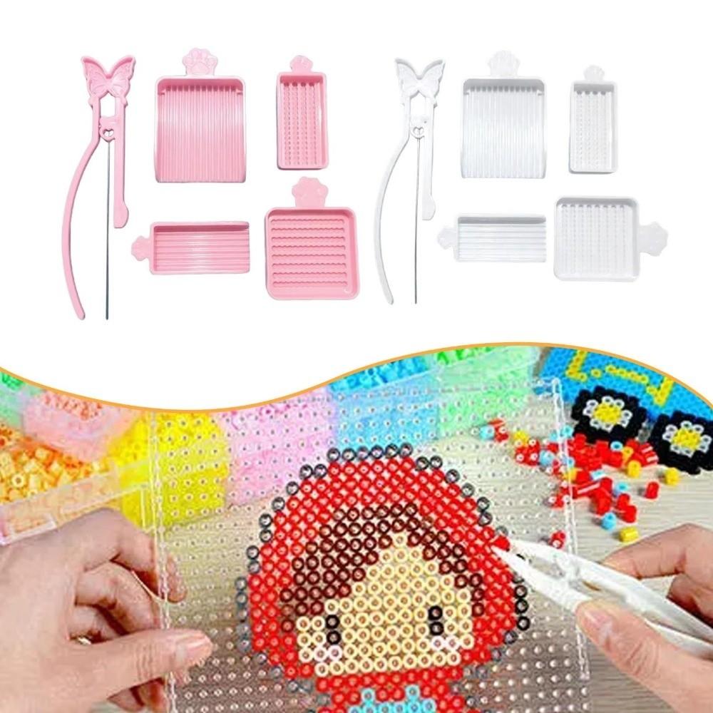 3/4/5 шт./набор Пластиковые бусины Термомозаика Игла Пинцет Инструменты для бисероплетения Набор для изготовления бобов