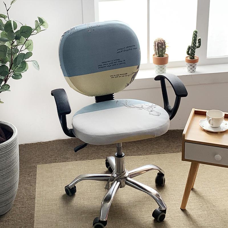 Чехол для офисного кресла, утолщенный жаккардовый, растягивающийся чехол для компьютерного офисного кресла, защитный чехол для выдвижного офисного игрового кресла, чехол для офисного стола