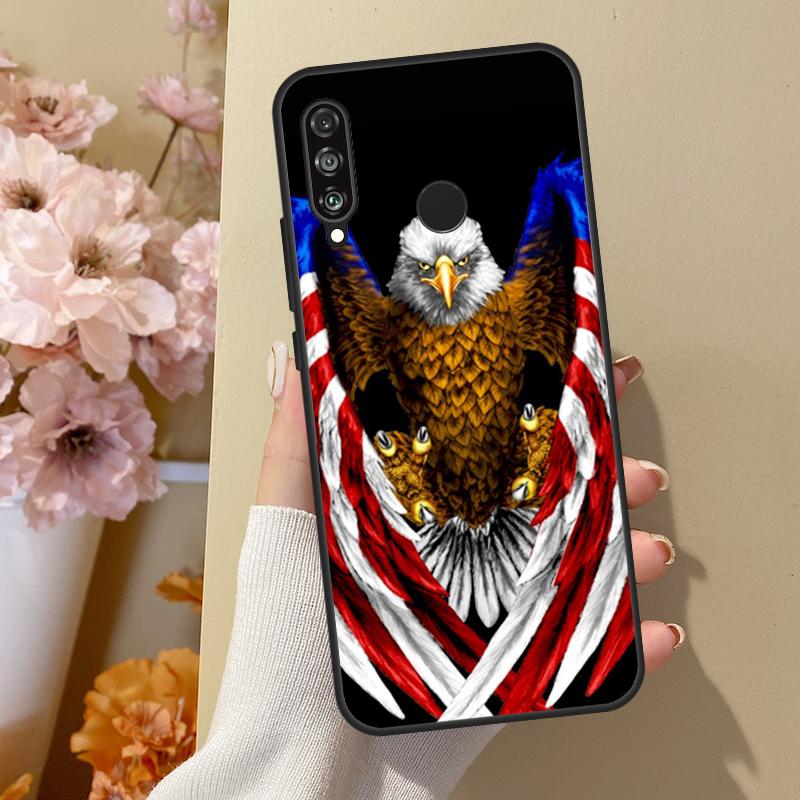 Американский флаг США Орел Для Huawei Nova 10 SE 9 3i 7i 8i 11i 12i Y73 Y90 Y70 Y72 Y61 Y91 P60 Pro P40 P30 Lite Чехол