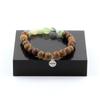 Stones and Minerals. Multicolored Australian Opal Bracelet + 8mm Wooden Beads. Made In France.