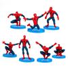 7pcs Marvel Spiderman Mini Figures Pvc Miniatures Desktop Cake Topper Decoation